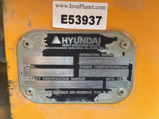 Wiellader Hyundai HL970