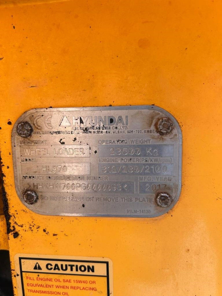 Wiellader Hyundai HL 970