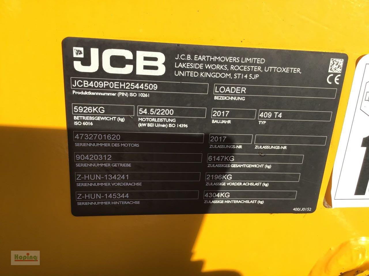 Wiellader JCB 409