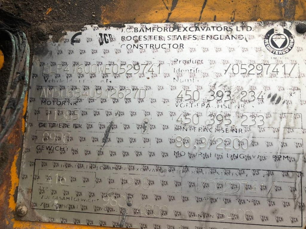 Wiellader JCB 416 B FOR PARTS