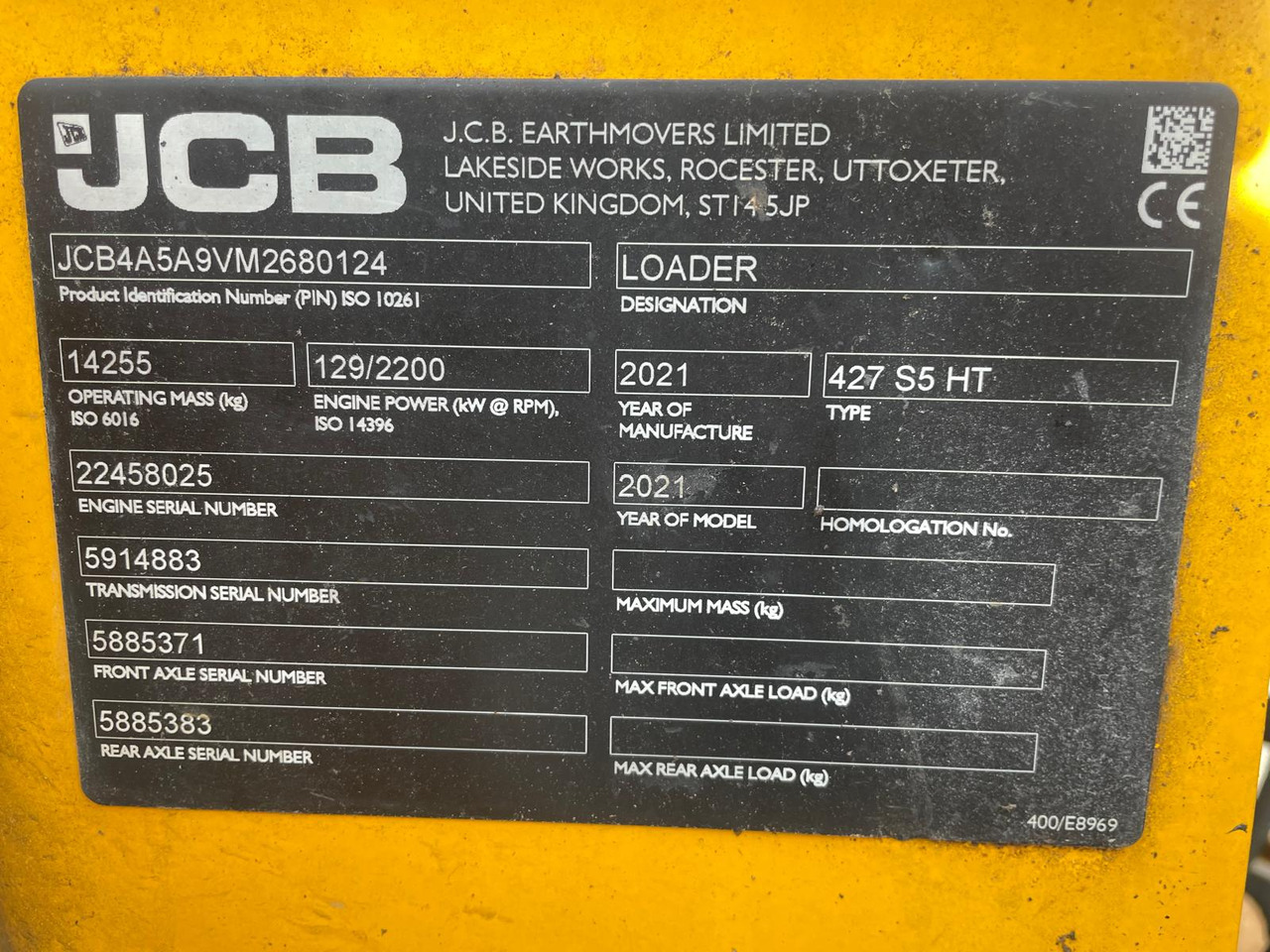 Wiellader JCB 427 HT S5