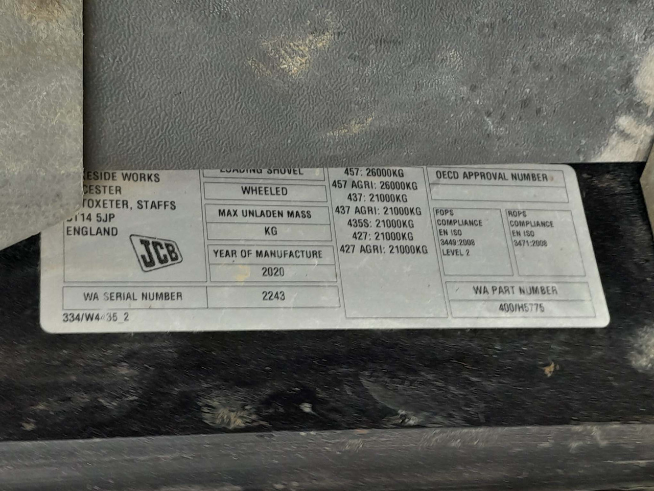 Wiellader JCB 457ZX
