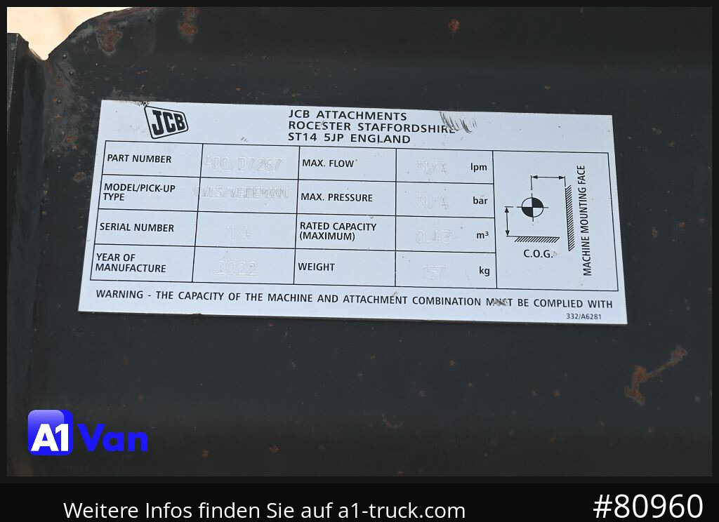 Wiellader JCB JCB 403 SP Radlader, Palletengabel, Kabine, Zusatzhydraulik