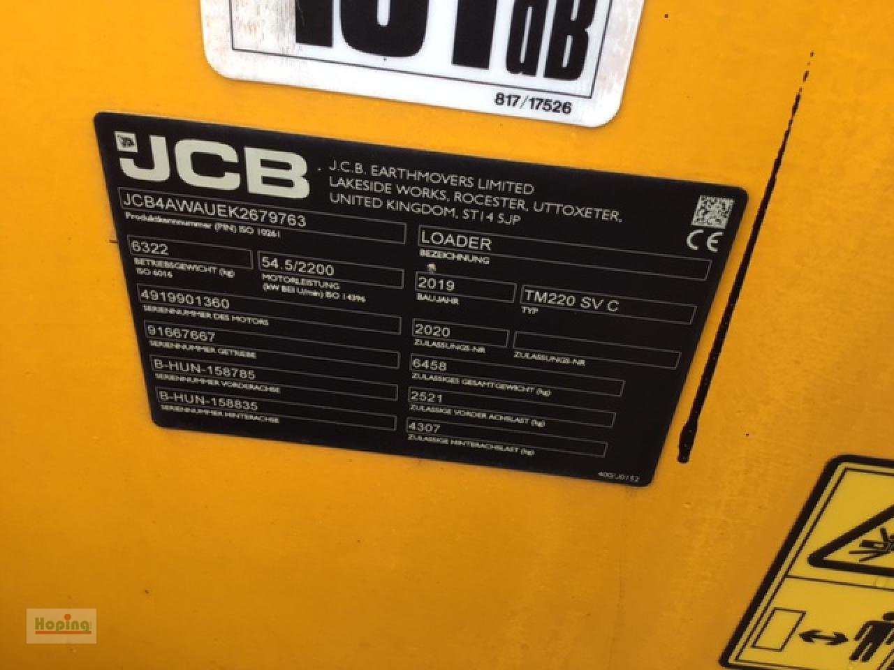 Wiellader JCB TM 220