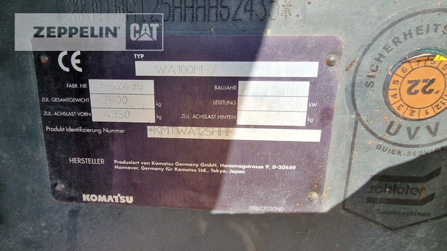 Wiellader Komatsu WA100M-7