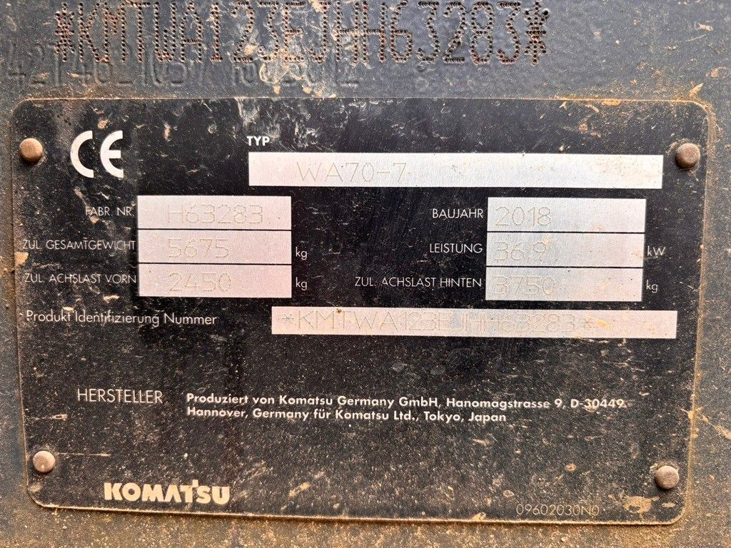 Wiellader Komatsu WA70-7