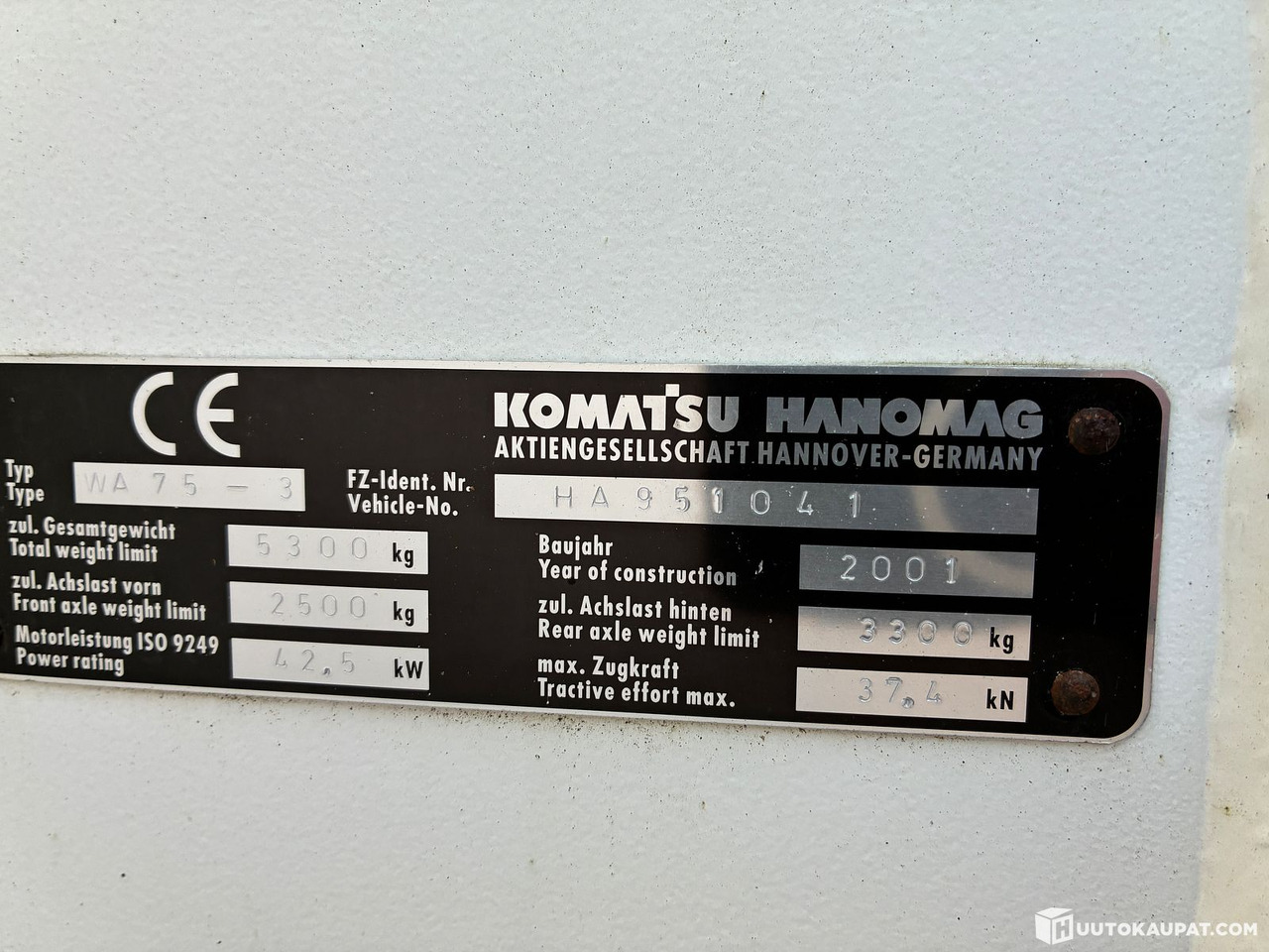 Wiellader Komatsu WA 75-3, 2001 wheel loader, Pälkäne