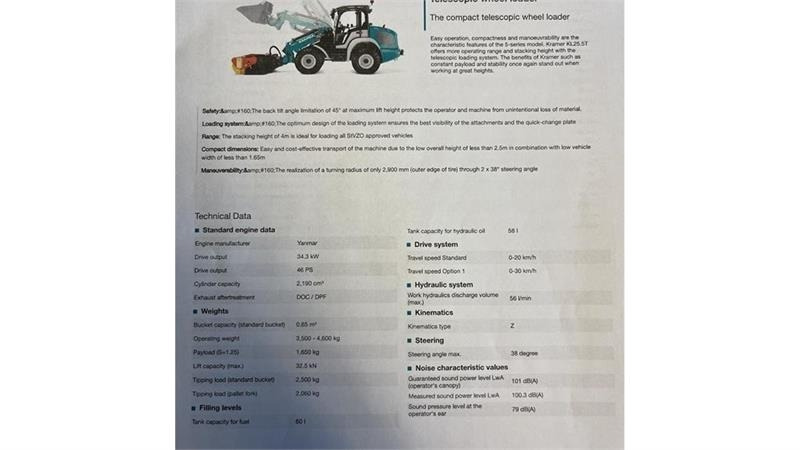 Wiellader Kramer KL25.5T JULE/NYTÅRSTILBUD med teleskoparm, så den
