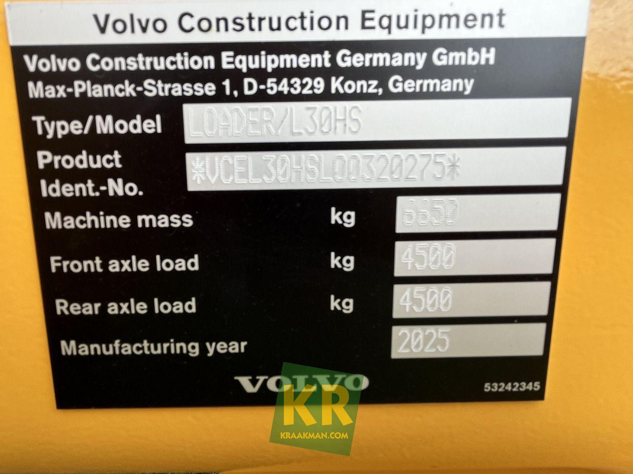 Wiellader L30HS Volvo