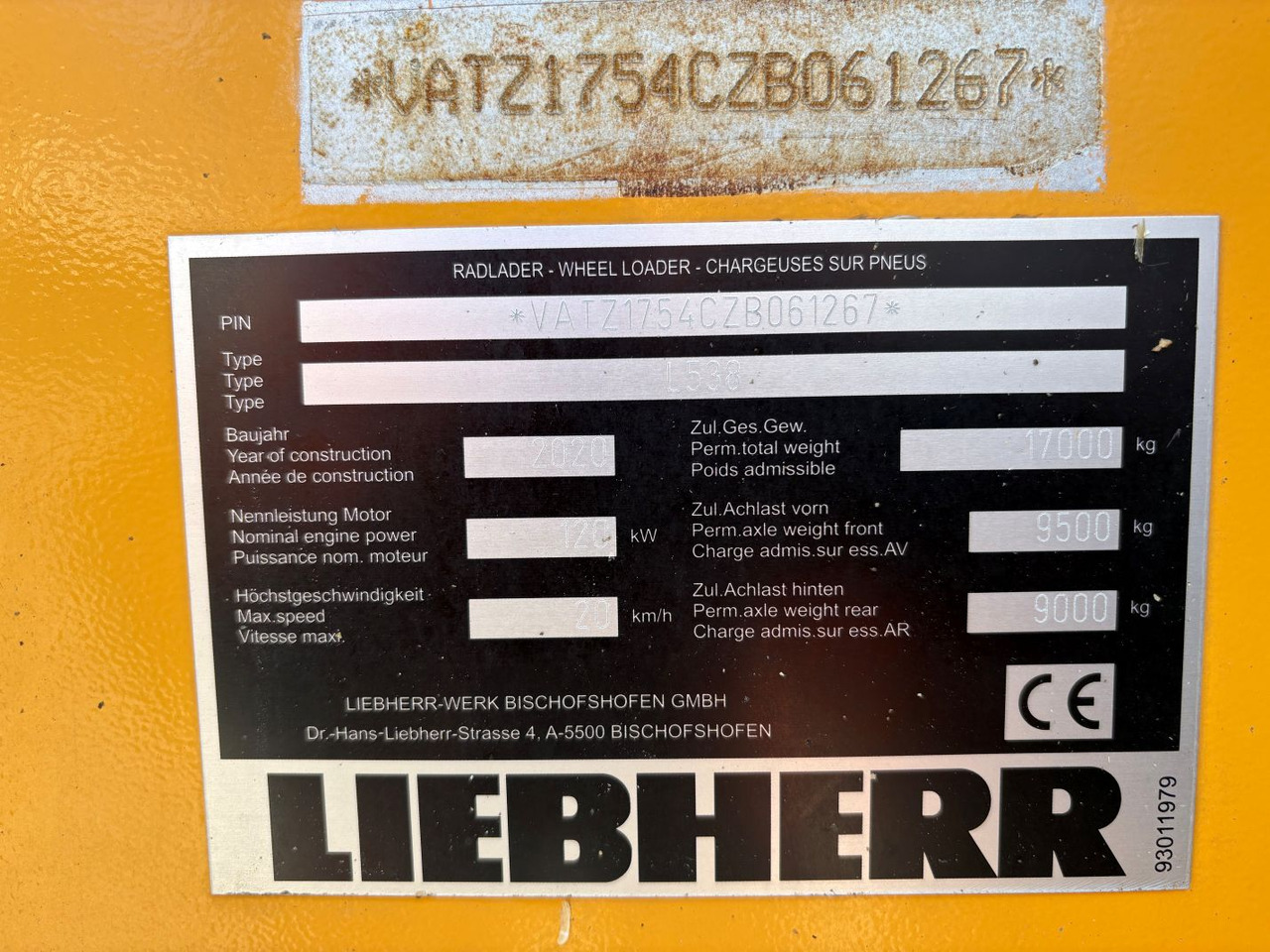 Wiellader LIEBHERR L538