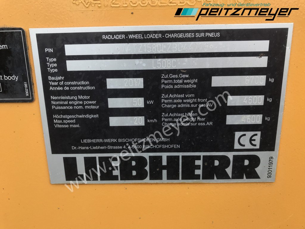 Wiellader LIEBHERR RADLADER L 508 C 4in1 Schaufel + Palettengabel
