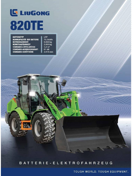 Wiellader LIUGONG 820 TE vollelektrisch, 6.600 kg, 1.2 cbm