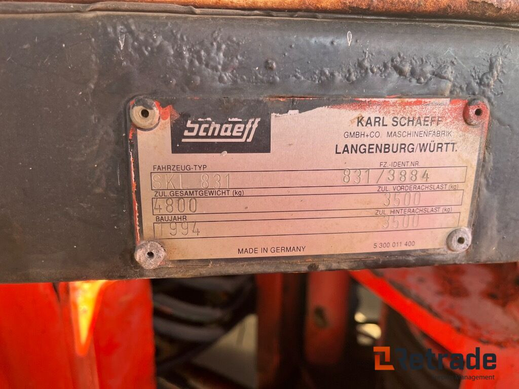 Wiellader Læssemaskine SCHAEFF SKL 831 Læssemaskine