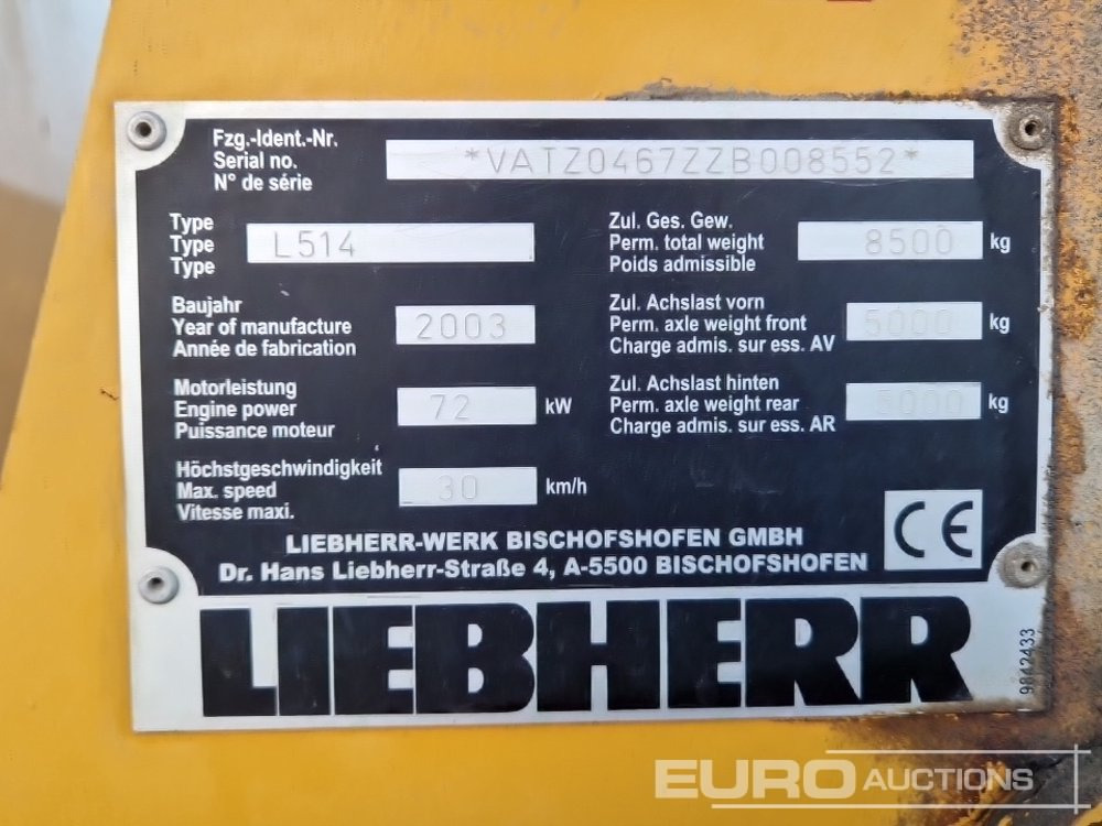 Wiellader Liebherr L514