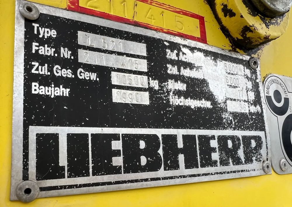 Wiellader Liebherr L521 – Ładowarka kołowa / Radlader – 1990 – Diesel –