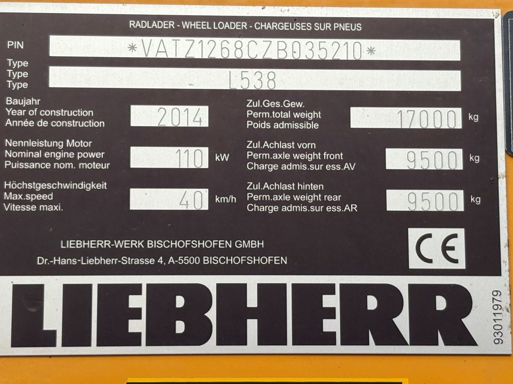 Wiellader Liebherr L538