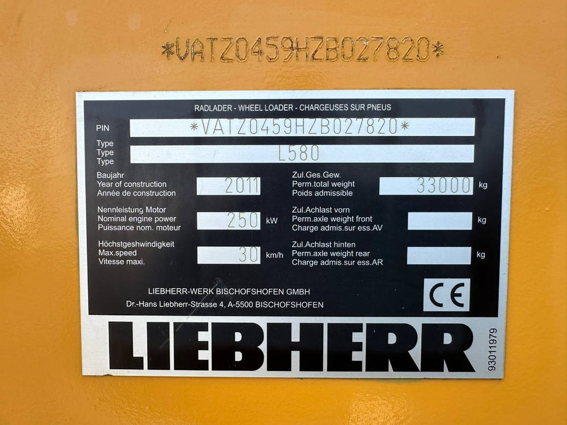 Wiellader Liebherr L580 Loghandler