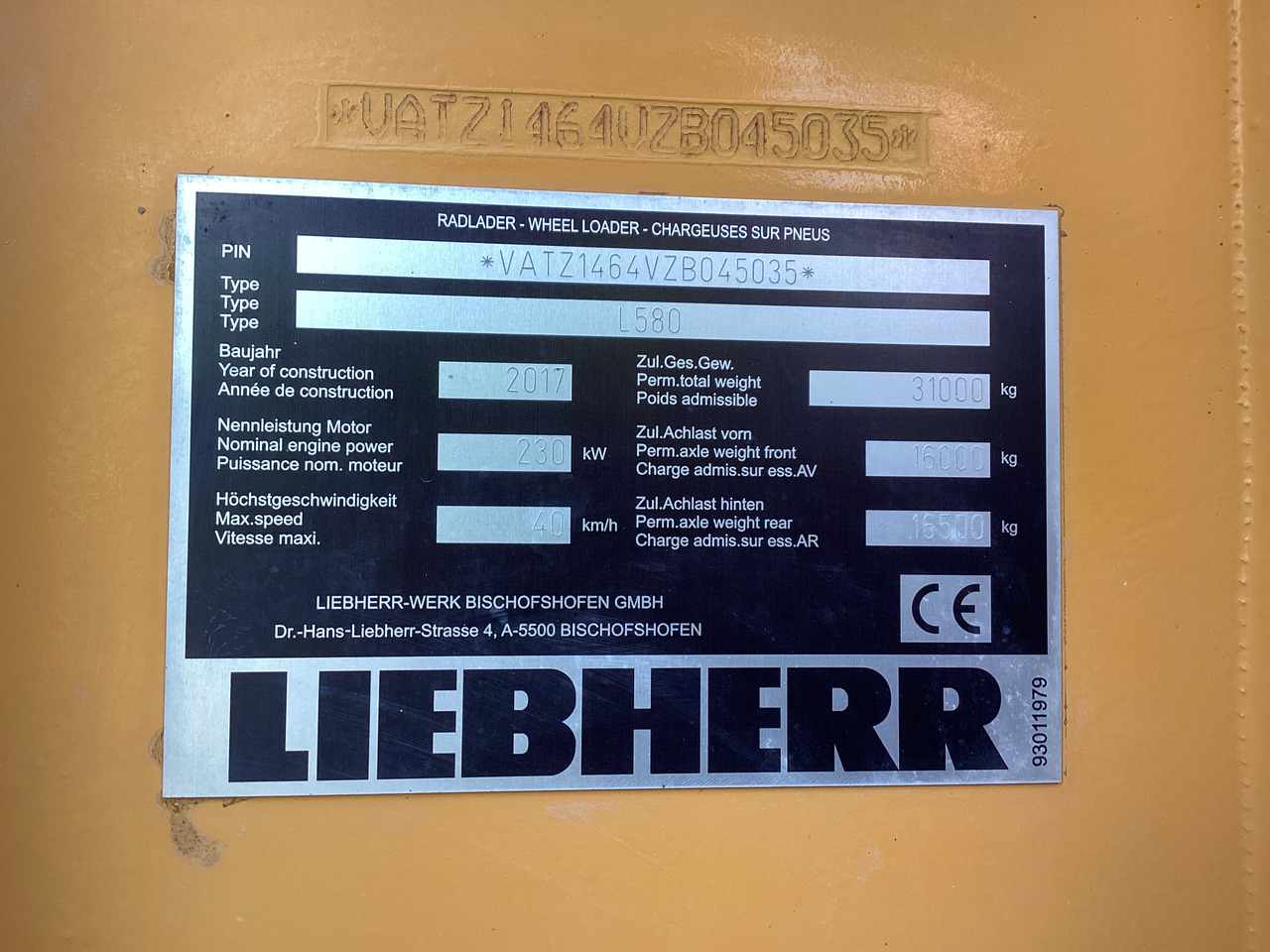 Wiellader Liebherr L580 XPower IV