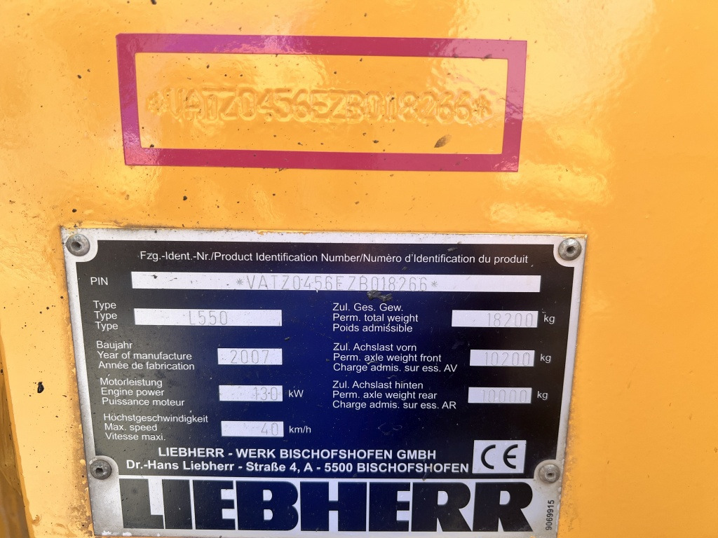 Wiellader Liebherr L 550 (111617)