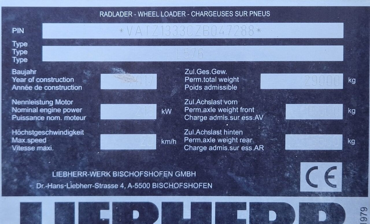 Wiellader Liebherr L 576 XPower