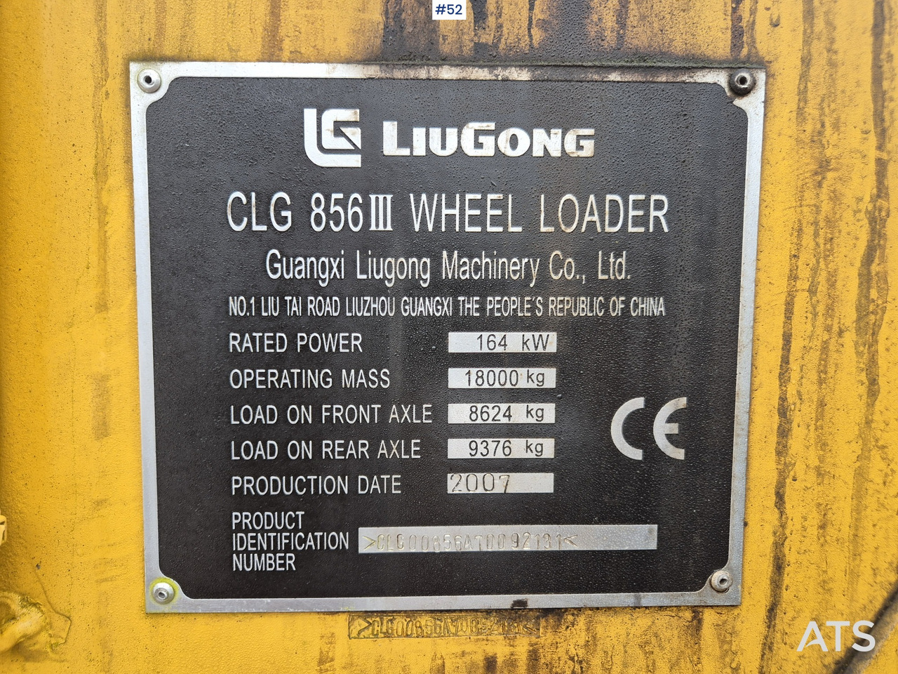 Wiellader Liugong  CLG856-3