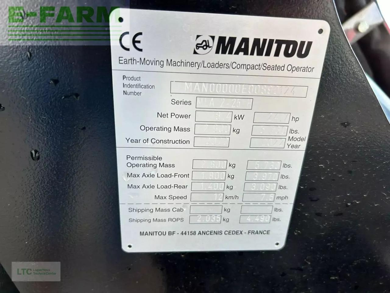 Wiellader Manitou hoflader mla 2-25