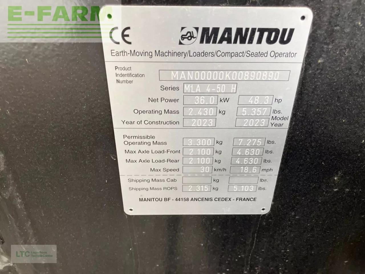 Wiellader Manitou manitou mla 4-50