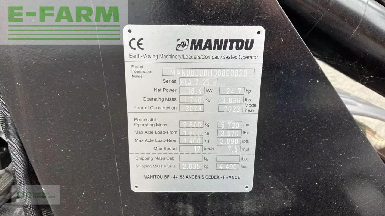 Wiellader Manitou mla 2-25 h