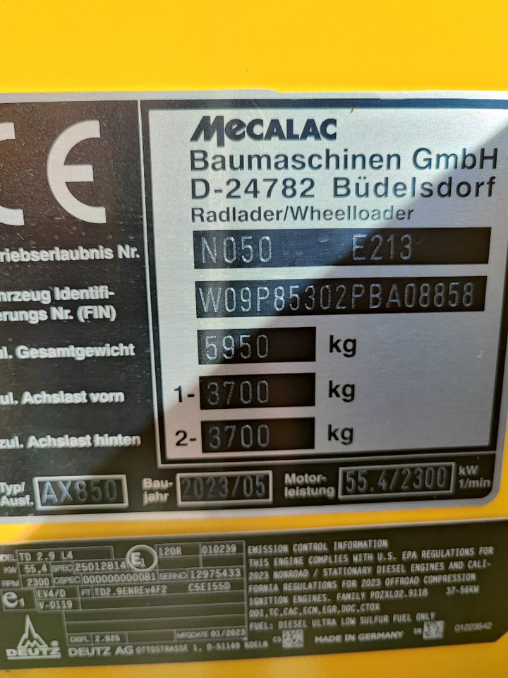 Wiellader Mecalac AX850