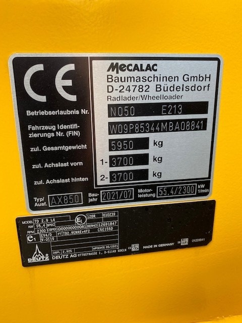 Wiellader Mecalac AX850