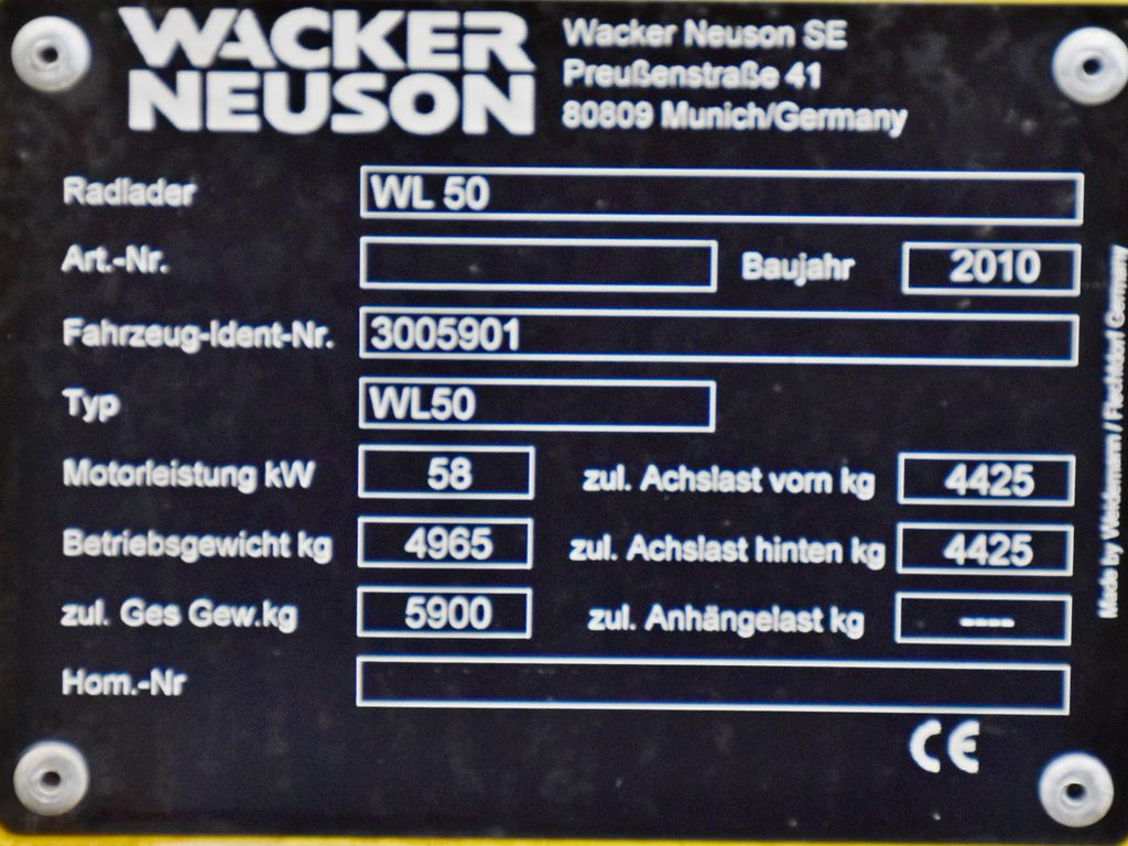 Wiellader Neuson WACKER WL 50 * TOPZUSTAND