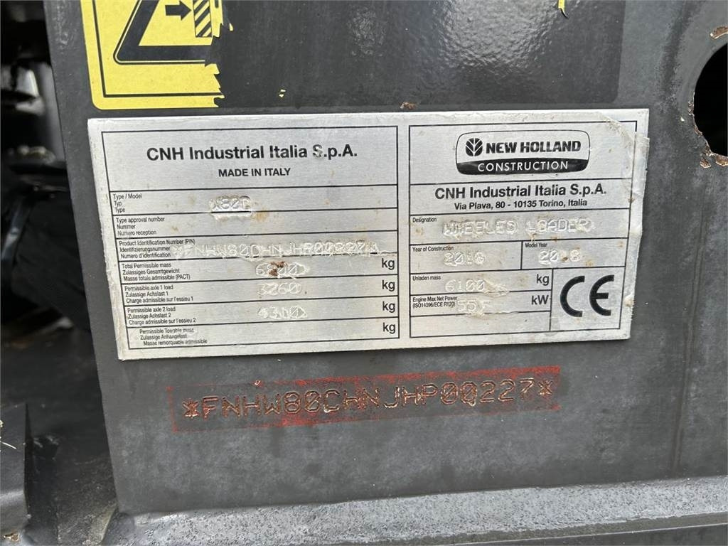 Wiellader New Holland W80C ZB HS-AG