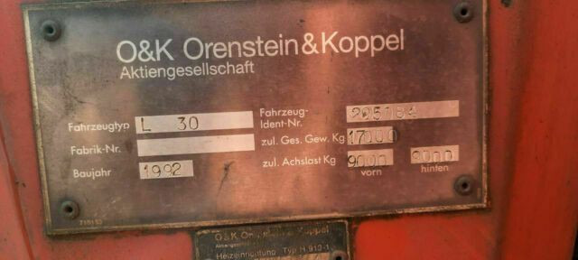 Wiellader O & K L30 Radlader Deutschemaschine