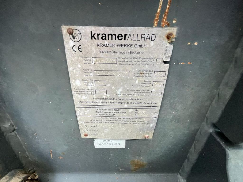Wiellader Radlader 750 Allrad Radlader Klappschaufel+Gabel