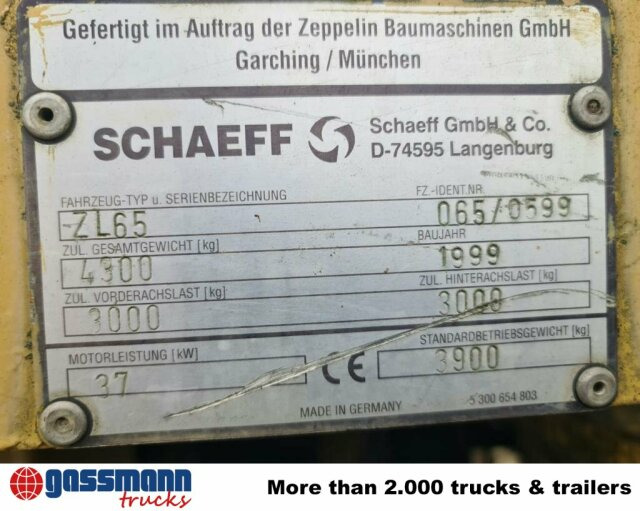Wiellader Schaeff ZL65 Radlader