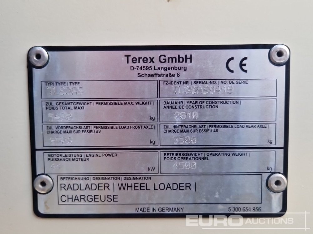 Wiellader Terex TL80AS
