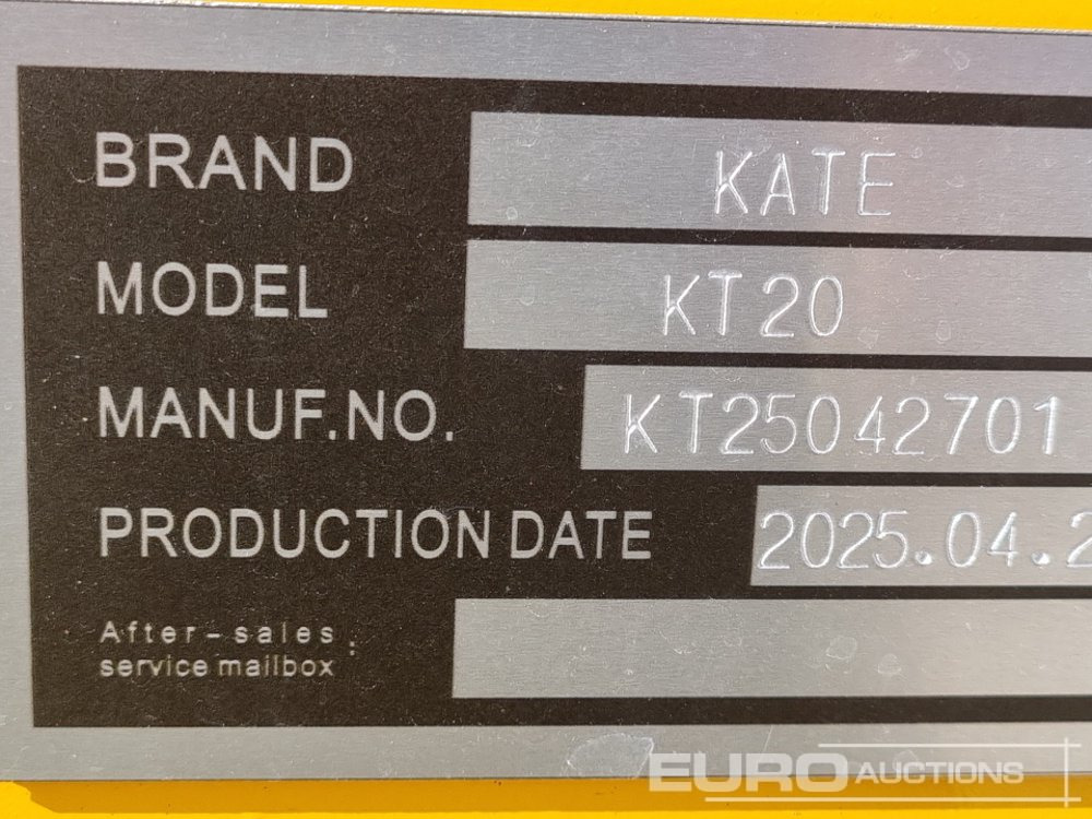 Wiellader Unused 2025 KATE KT20