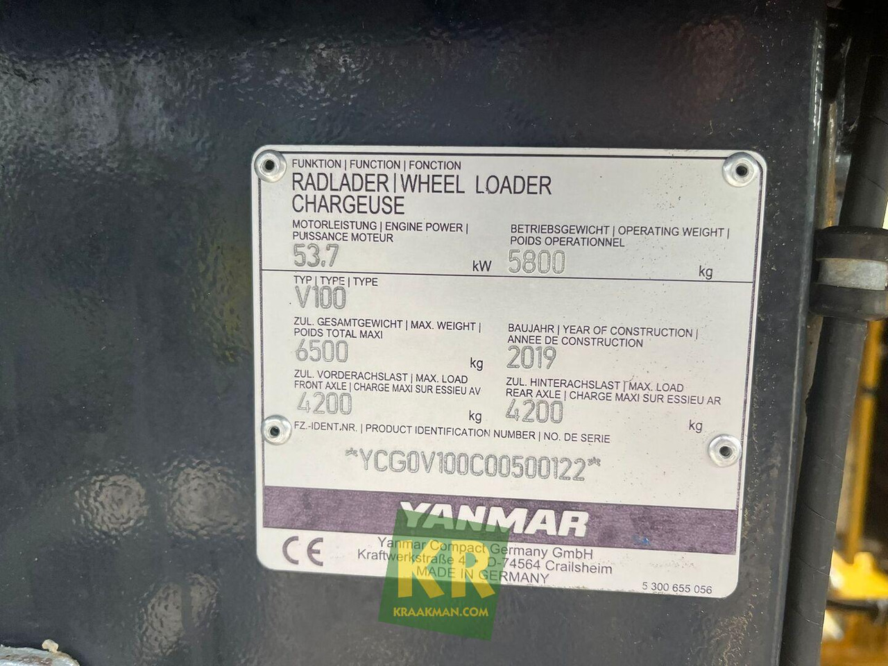 Wiellader V100 shovel Yanmar
