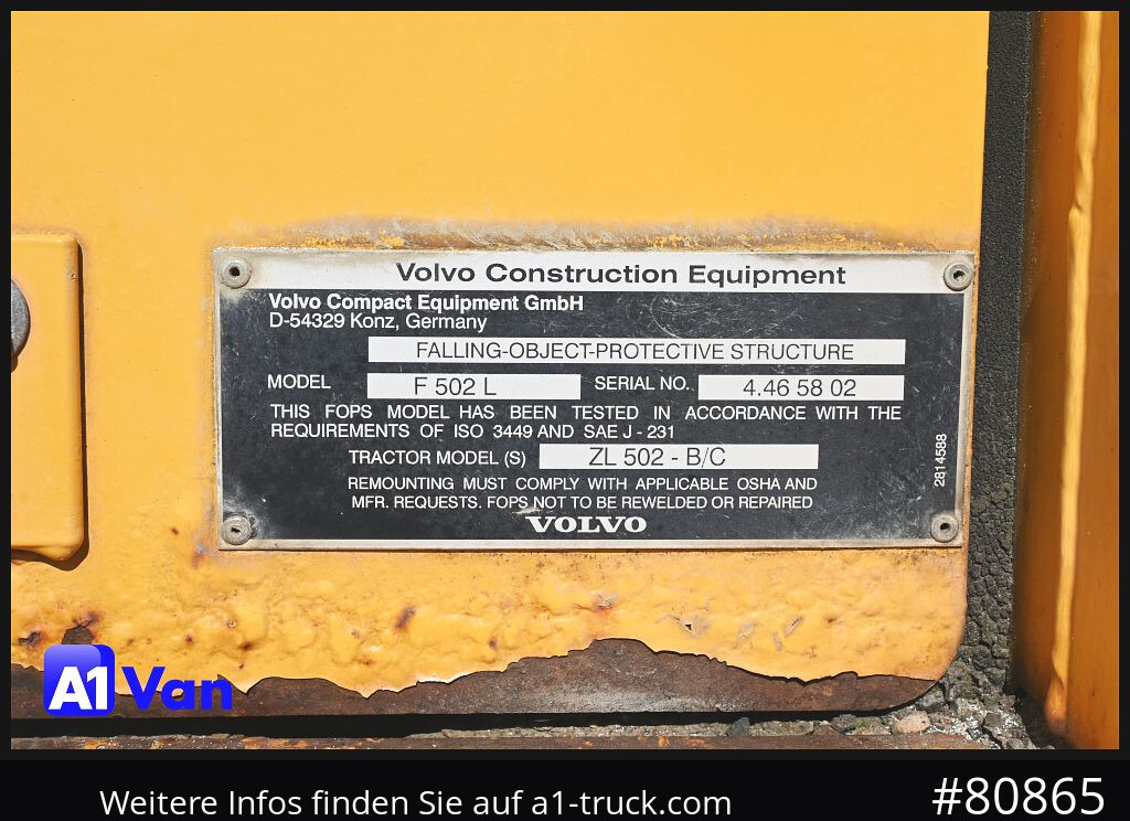 Wiellader VOLVO Volvo  ZL 502-C