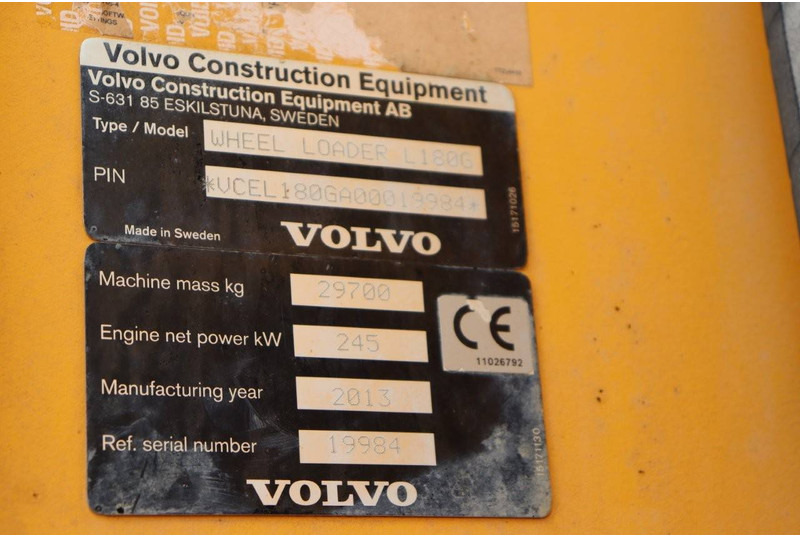 Wiellader Volvo L180G Wheel Loader
