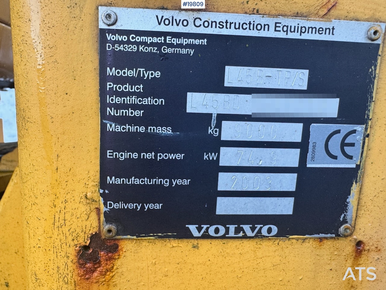 Wiellader Volvo L45B