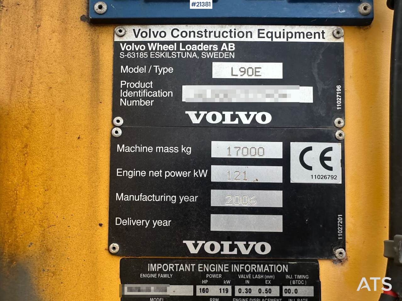 Wiellader Volvo L90E hjullaster. SE VIDEO