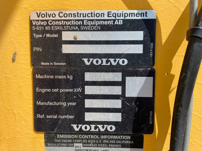 Wiellader Volvo L90F - 3rd valve