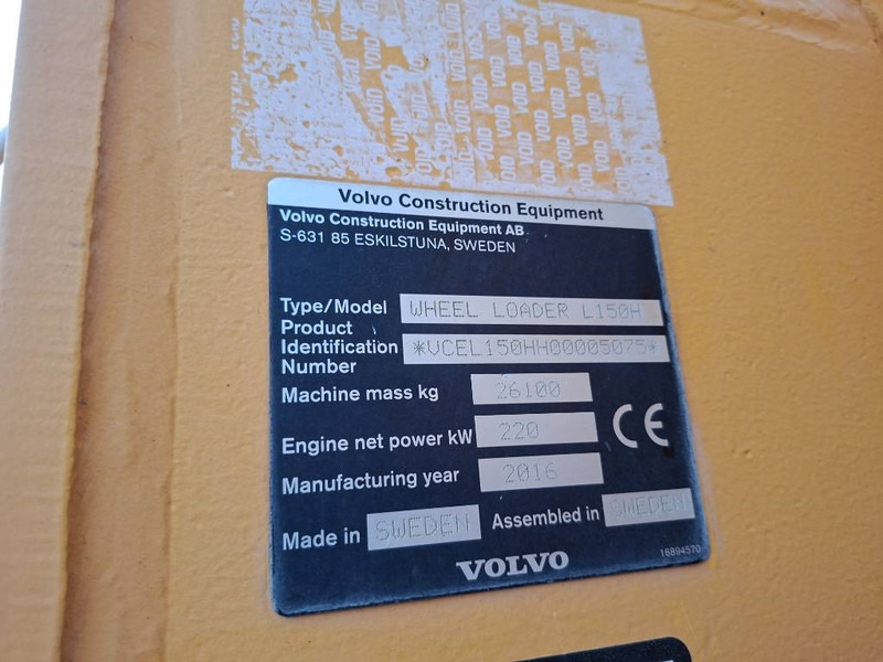 Wiellader Volvo L 150 H (New Tyres)