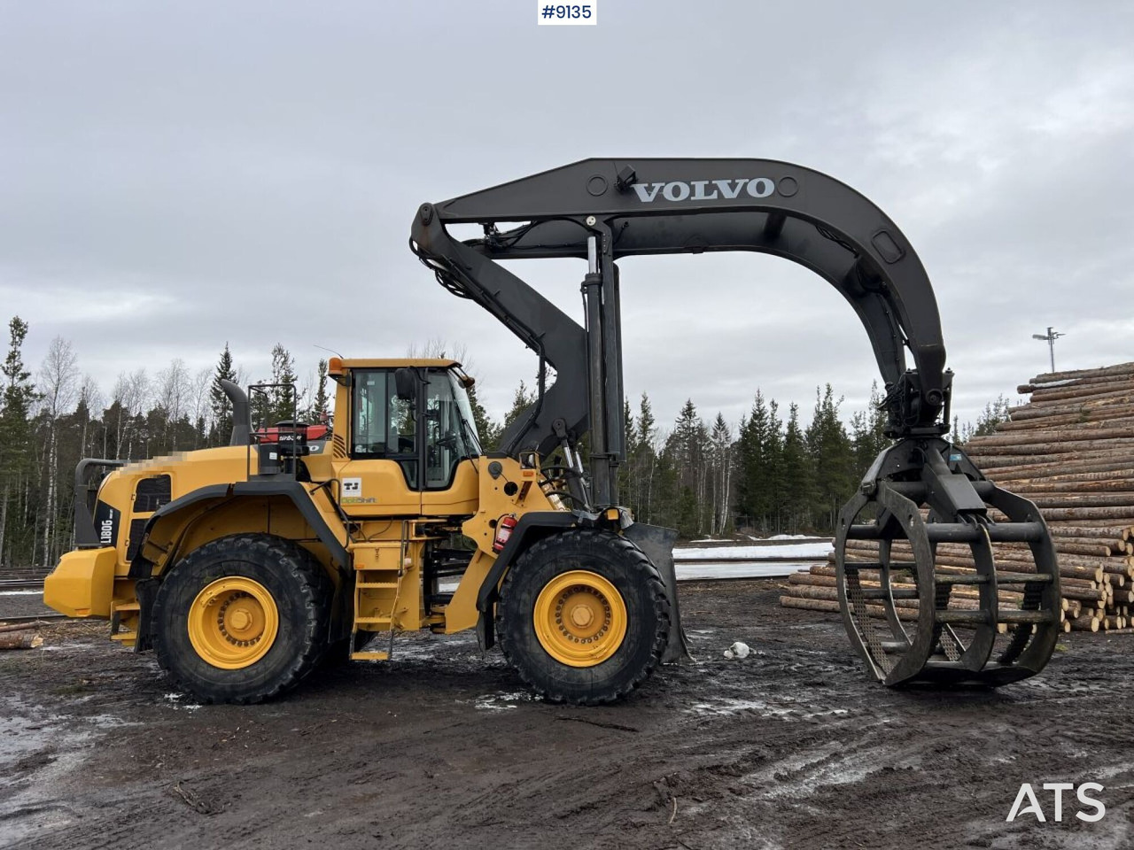 Wiellader Volvo L 180 G High lifter / Log handler (VIDEO)
