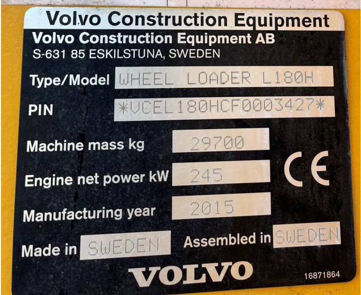 Wiellader Volvo L 180 H