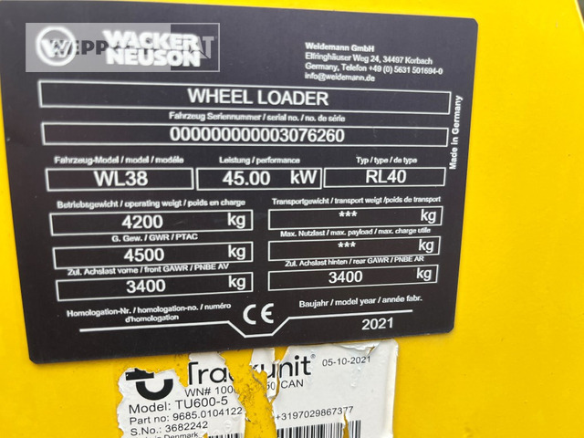 Wiellader Wacker WL38