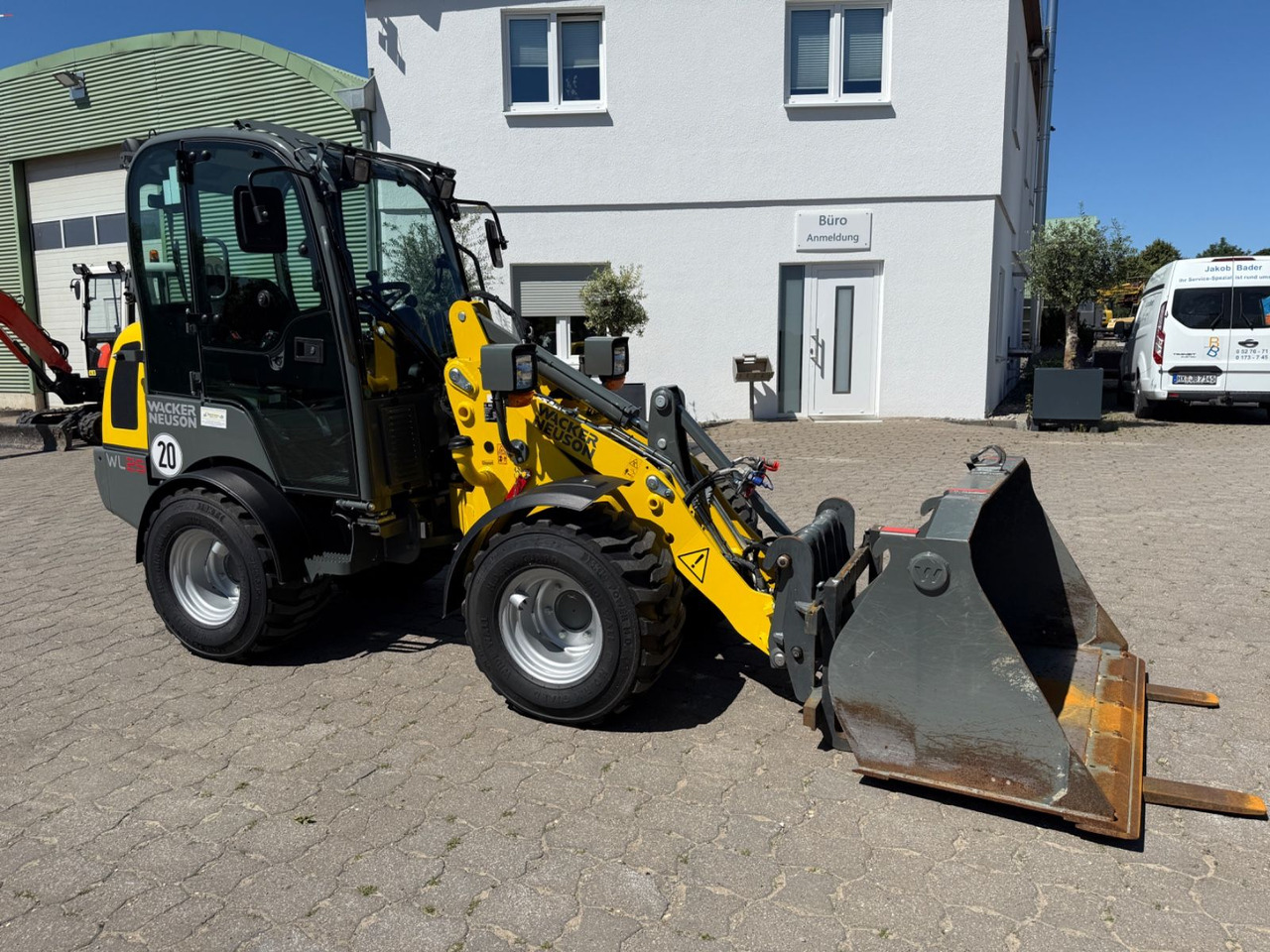 Wiellader Wacker WL 25, Bj 23, 210 BH, Breitreifen Schaufel Gabel