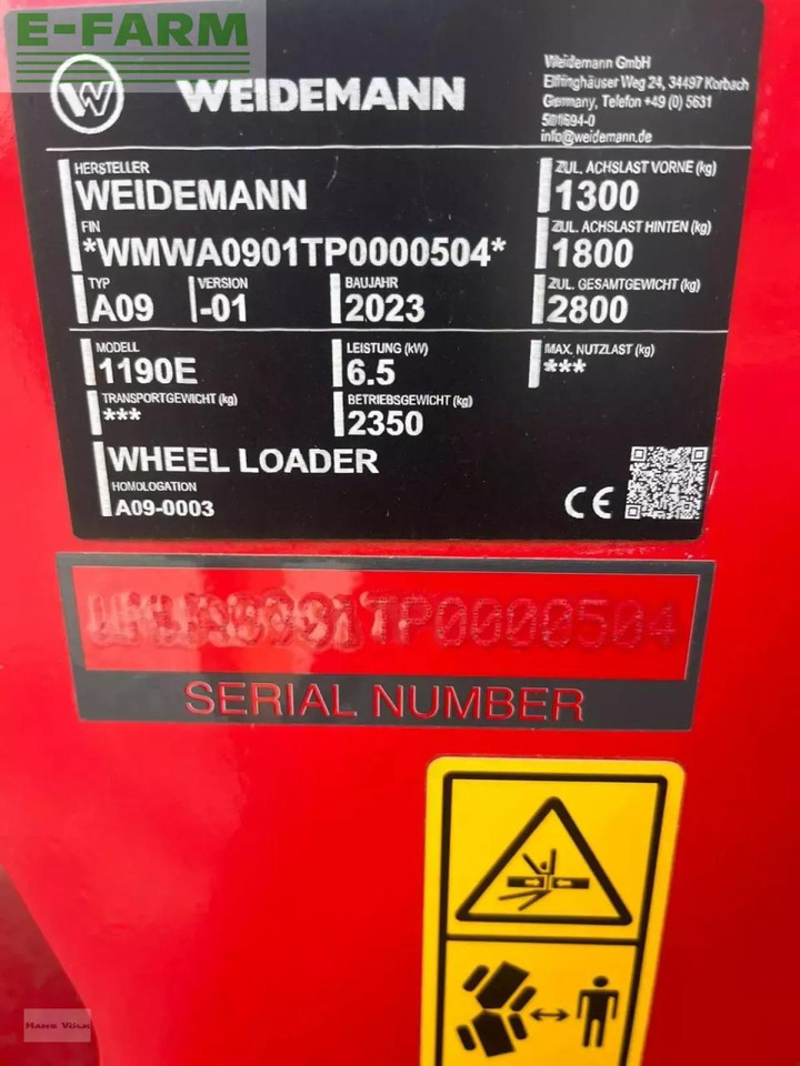 Wiellader Weidemann 1190e