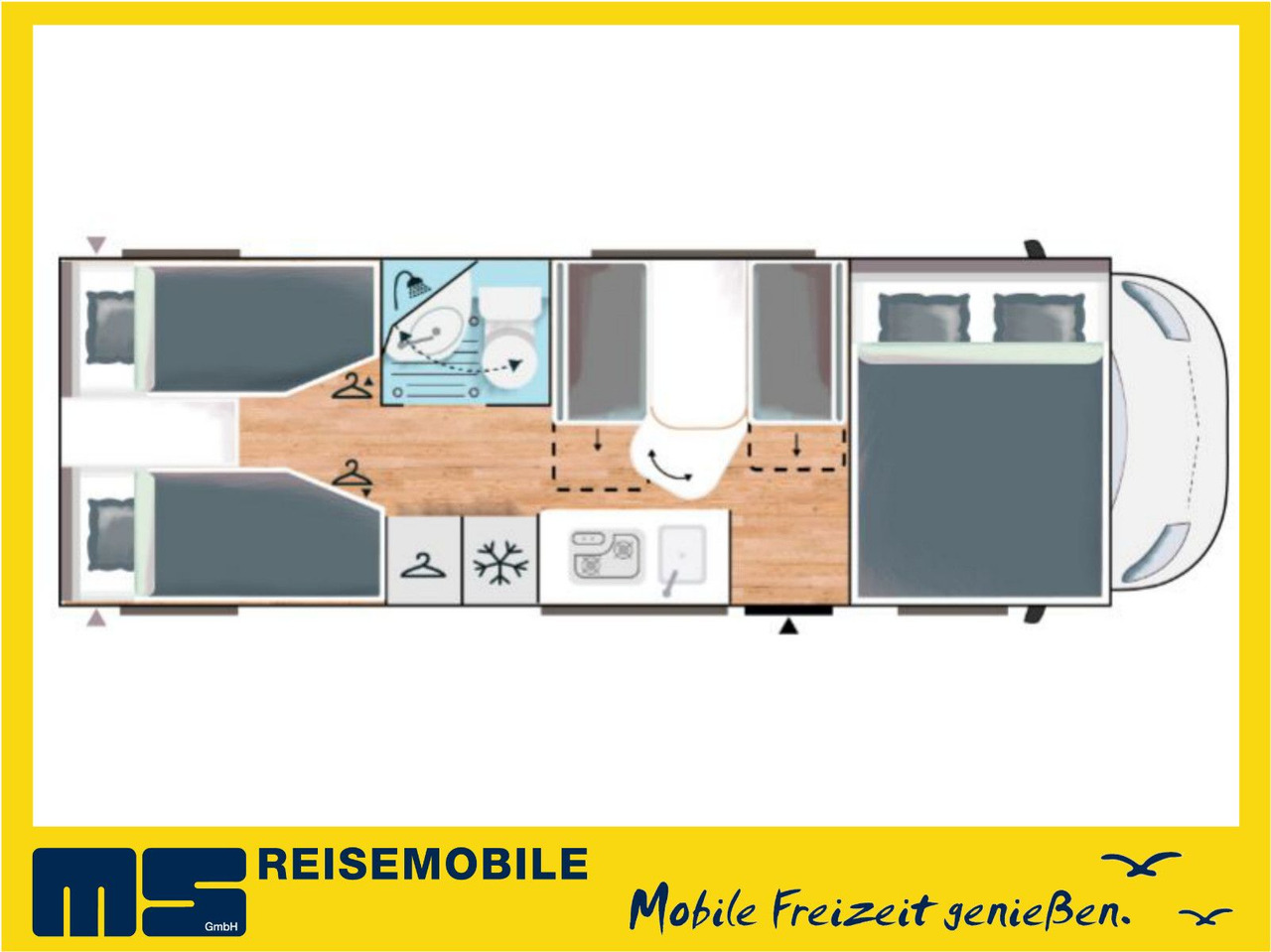Alkoof camper Chausson C 727 FIRST LINE /140PS / EINZELBETTEN & ALKOVEN